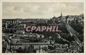 Old Postcard Luxembourg City and high Pfaffenthal