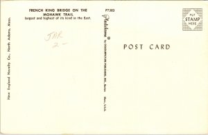 French King Bridge Mohawk Trail Massachusetts Scenic Landscape Chrome Postcard 