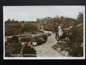 Lincolnshire SKEGNESS Rock Gardens & Waterfall NO PLUCKING - Old RP Postcard