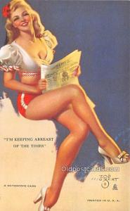 Abreast of the Times 1945 Mutoscope Artist Pin Up Girl, Non Postcard Backing ...