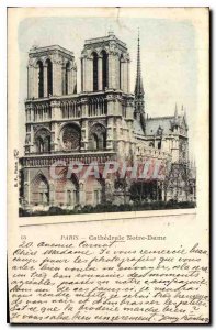 Old Postcard Paris Cathedrale Notre Dame