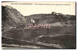 Old Postcard surroundings Pontarlier Les Forts de Joux and Larmont Inferieur