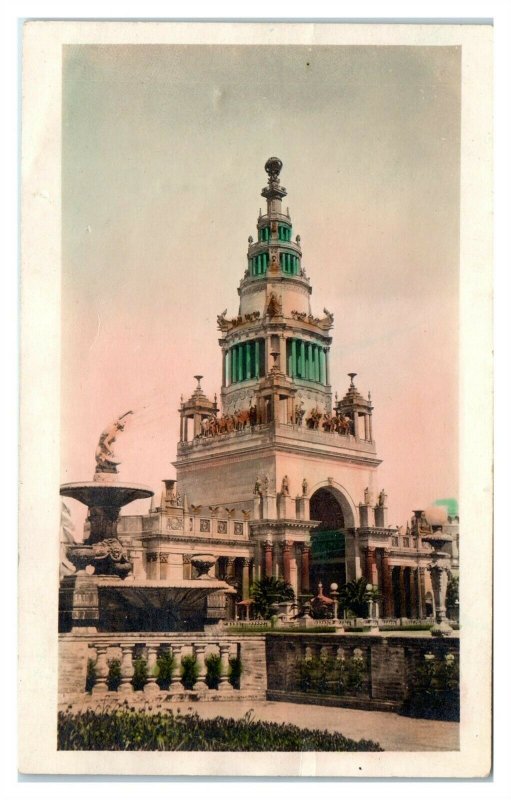 1915 RPPC Tower of Jewels, PPIE San Francisco World's Fair Hand-Colored Postcard