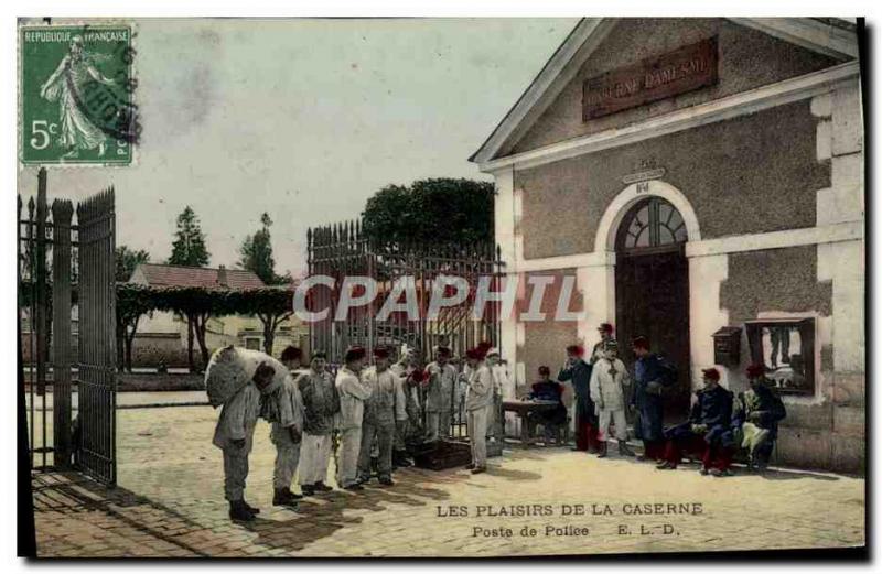 Postcard Old Army Barracks Police Station