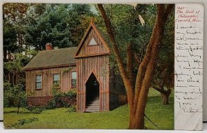 Concord Mass The Hall of Philosophy 1907 to New York Postcard D20