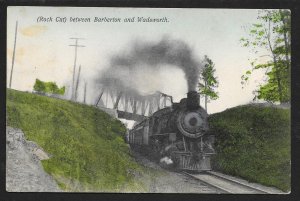 Train on Railroad Track Between Barberton & Wadsworth Ohio Used c1908