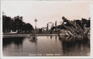 Argentina Buenos Aires Avenida Alvear Vintage RPPC C115