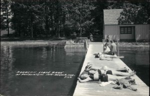 Angola IN Pokagon State Park Potawatomi Inn Real Photo Postcard