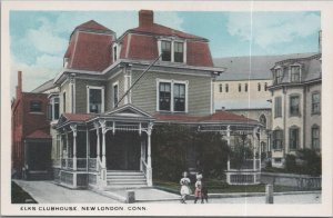 Postcard Elks Clubhouse  New London CT