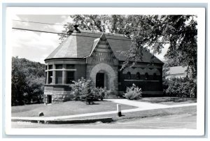 c1950's Pillsbury Free Library View Warner NH RPPC Photo Unposted Postcard