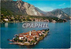 Postcard Modern Lake Maggiore Isola Pescatori and Baveno views of the Jet