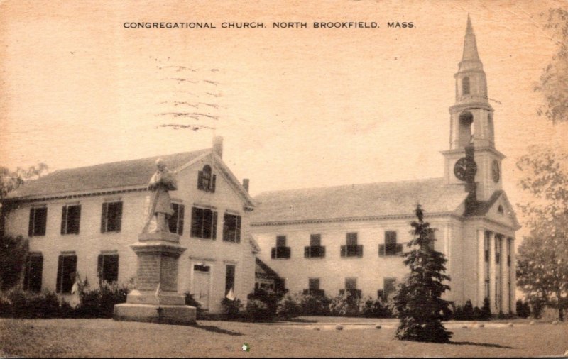 Massachusetts North Brookfield Congregational Church 1945