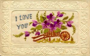 Embroidered Silk - I Love You