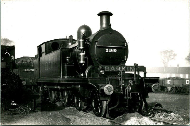 Vtg Locomotive Railroad Photograph -Sterny Green UK Steam Engine 2160