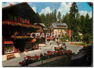 Postcard Modern Postplatz Flims Waldhaus