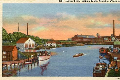 WI - Kenosha, Harbor Scene Looking South