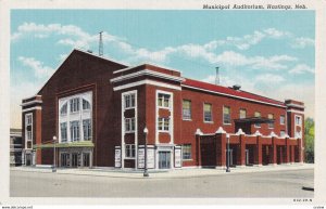 HASTINGS, Nebraska, 1930-1940's; Municipal Auditorium