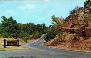 Sulphur, OK Oklahoma  ROCK CREEK CAMPGROUND SIGN Platt National Park  Postcard