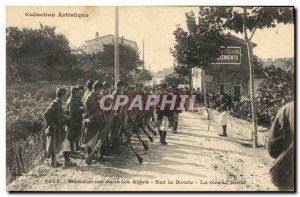 Old Postcard Militaria Alpine Hunters maneuvers in the Alps On the road the G...