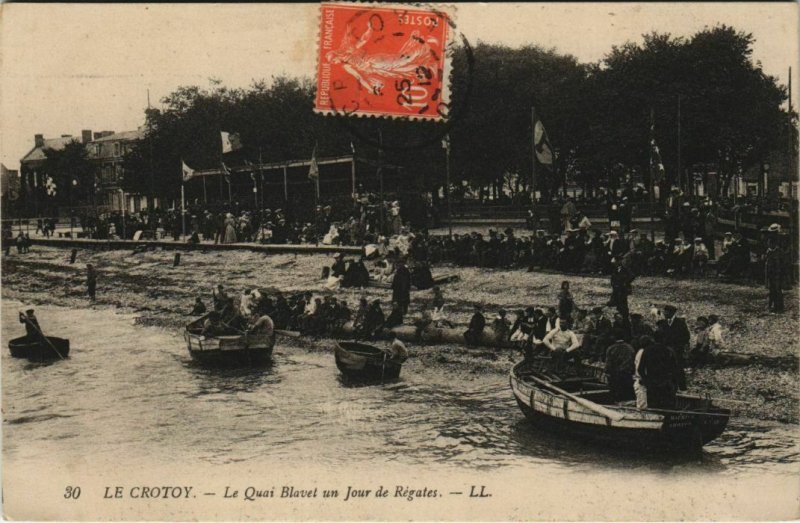 CPA LE CROTOY Quai Blavet un Jour de Régates (19259)