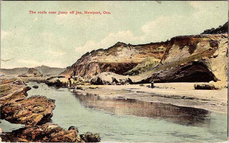 Postcard BEACH SCENE Newport Oregon OR AL3463