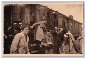 Italy Postcard Pilgrimage of Young Working Women JOCF to Rome c1940's
