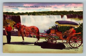 Niagara Falls- Ontario, Victorian Landau Niagara Falls, Vintage Linen Postcard 