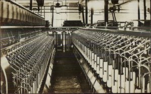Spinning Machinery Thread Spools Westerly RI 1906 Cancel Real Photo Postcard