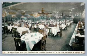 CHICAGO IL NORTH AMERICAN OYSTER HOUSE & RESTAURANT ANTIQUE POSTCARD