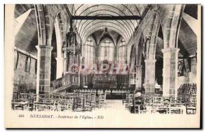 Old Postcard Huelgoat Interior of I Church