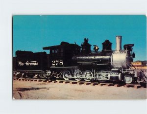 Postcard Narrow Gauge Engine Of The Rio Grande Railroad, Montrose, Colorado