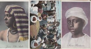 Jeune Barbarin Jeune Fille Arab Solennites 3x Arab Antique Postcard s