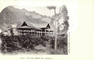 PC CPA LAOS INDOCHINA UNE SALA MAISON DES VOYAGEURS (b23445)