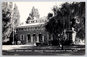 Winter Park FL Kappa Alpha House Rollins College RPPC Real Photo Postcard I35