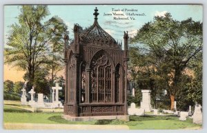 1912 TOMB PRESIDENT JAMES MONROE HOLLYWOOD CEMETERY RICHMOND VIRGINIA POSTCARD