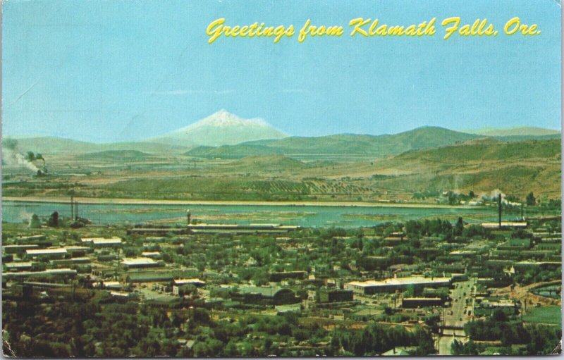 USA Oregon Greetings From Klamath Falls Chrome Postcard 09.29