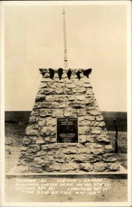 Lebanon KS Georgraphic Center of United States Real Photo Postcard