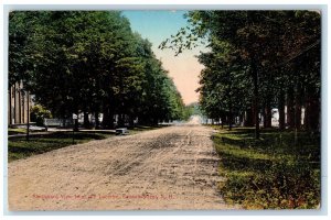 1915 Southward View From Lucerne Dirt Road Canaan Street NH Antique Postcard 