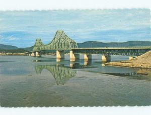 Unused Pre-1980 BRIDGE SCENE Cross Point Quebec To Campbellton NB d3675