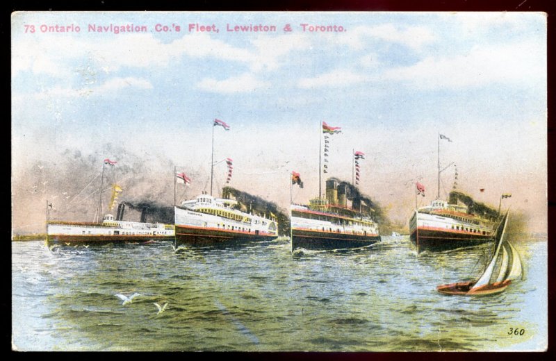 dc1630 - TORONTO & Lewiston Steamers 1930s Ontario Navigation Co. Fleet