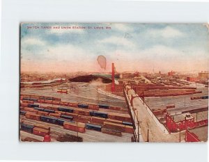 Postcard Switch Yards And Union Station, St. Louis, Missouri