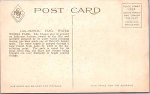 Postcard PATRIOTIC SCENE Detroit Michigan MI AM3454