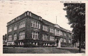 Postcard High School Monmouth IL