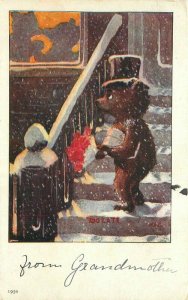 American Comic Humor C-1910 Teddy Bear Suitor too Late Postcard 20-307