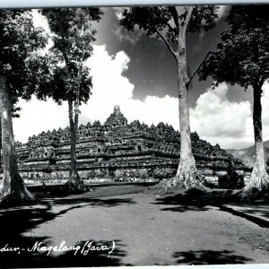 Vtg Magelang, Java, Indonesia RPPC Barabudur Buddhist Temple Real Photo PC A58