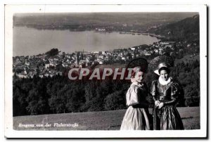 Old Postcard Bregenz von der Folklore Fluherstrasse