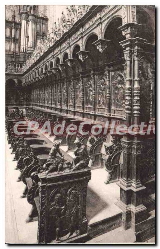 Postcard Old Saint-Bertrand-de-Comminges The Cathedral Stalls