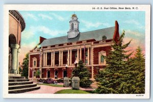 New Bern North Carolina NC Postcard United States Post Office Building Exterior