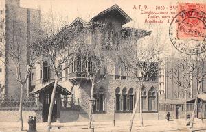 Barcelona Spain birds eye view outside building antique pc Z16025