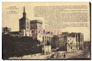 Old Postcard Avignon The Popes' Palace and Cathedral N.D. Doms